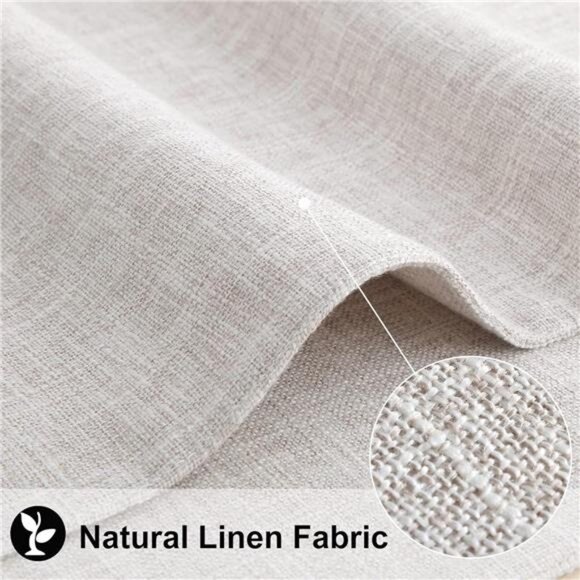 homing Neutral Beige Cloth Placemats Set of 6 – Cotton Linen Blend Washable - Picture 2 of 7